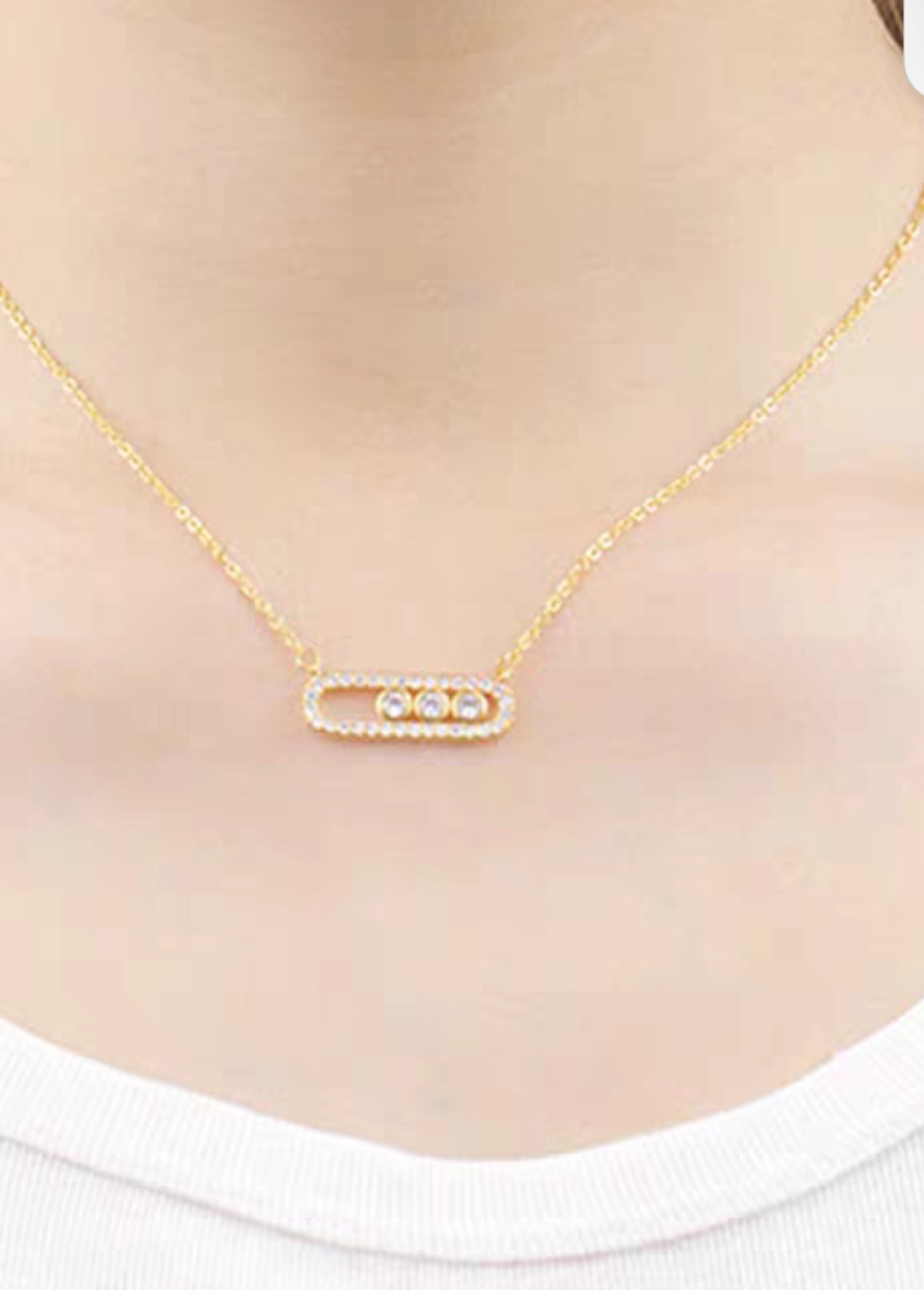 阿拉伯风格水晶珠吊坠项链，适合女性佩戴。详情图2