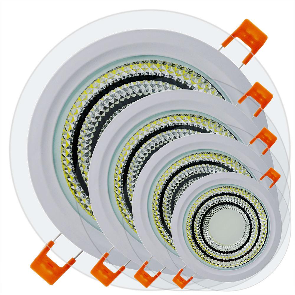 led panel light downlight concealed glass ceiling lamp cob spotlight variable light with three colors ceiling lamp wholesale