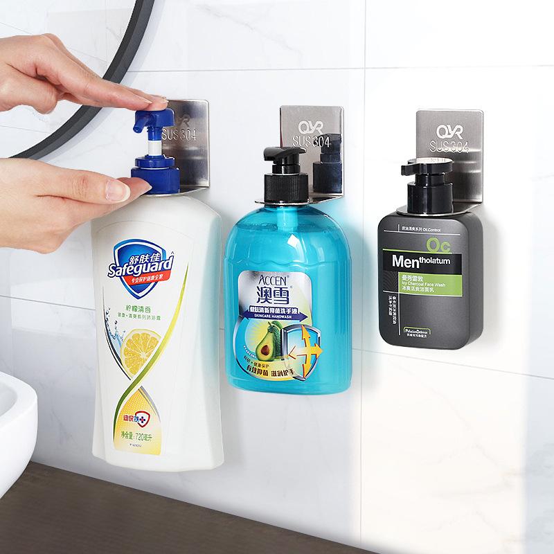 bathroom shower gel rack punch-free detergent wall-mounted rack hand sanitizer rack wall-mounted bathroom