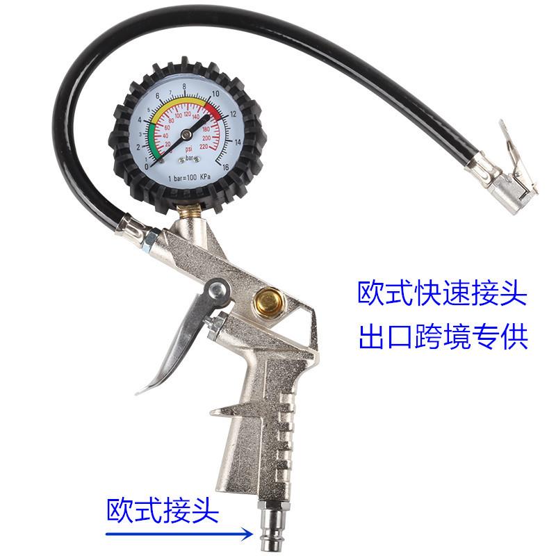 car tire european style tire pressure gauge inflating meter tube american tire pressure gauge tire pressure grab auto repair tools export cross-border