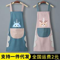 household erasable hand kitchen cooking waterproof and oilproof apron trending men and women fashion cooking apron adult work clothes