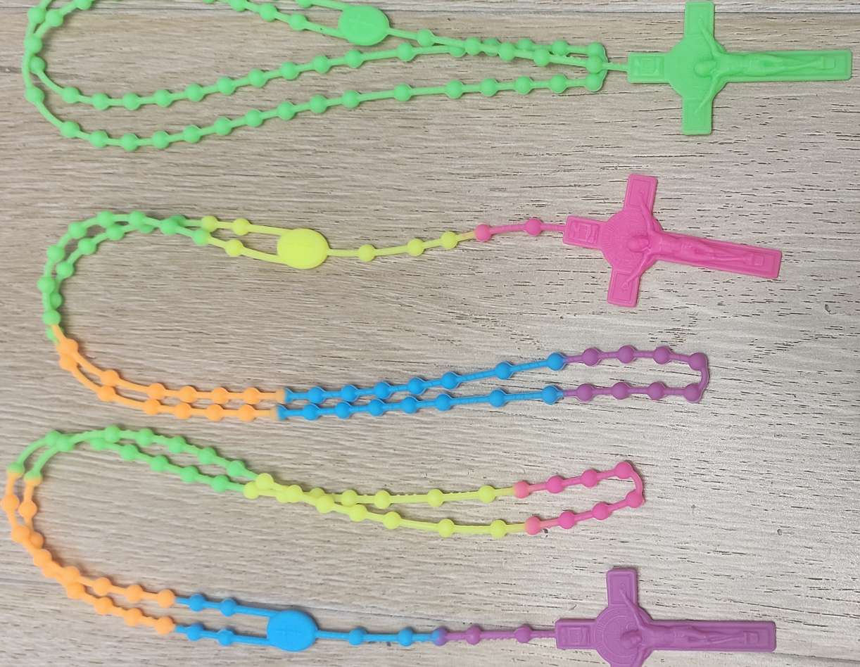 宗教产品，硅胶十字架项链，七彩颜色畅销国外市场欢迎新老客户订货选购详情图3