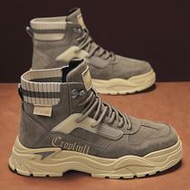2024 high-top martin boots men's shoes spring and autumn best-selling climbing middle top working wear short boots men's casual worker boots