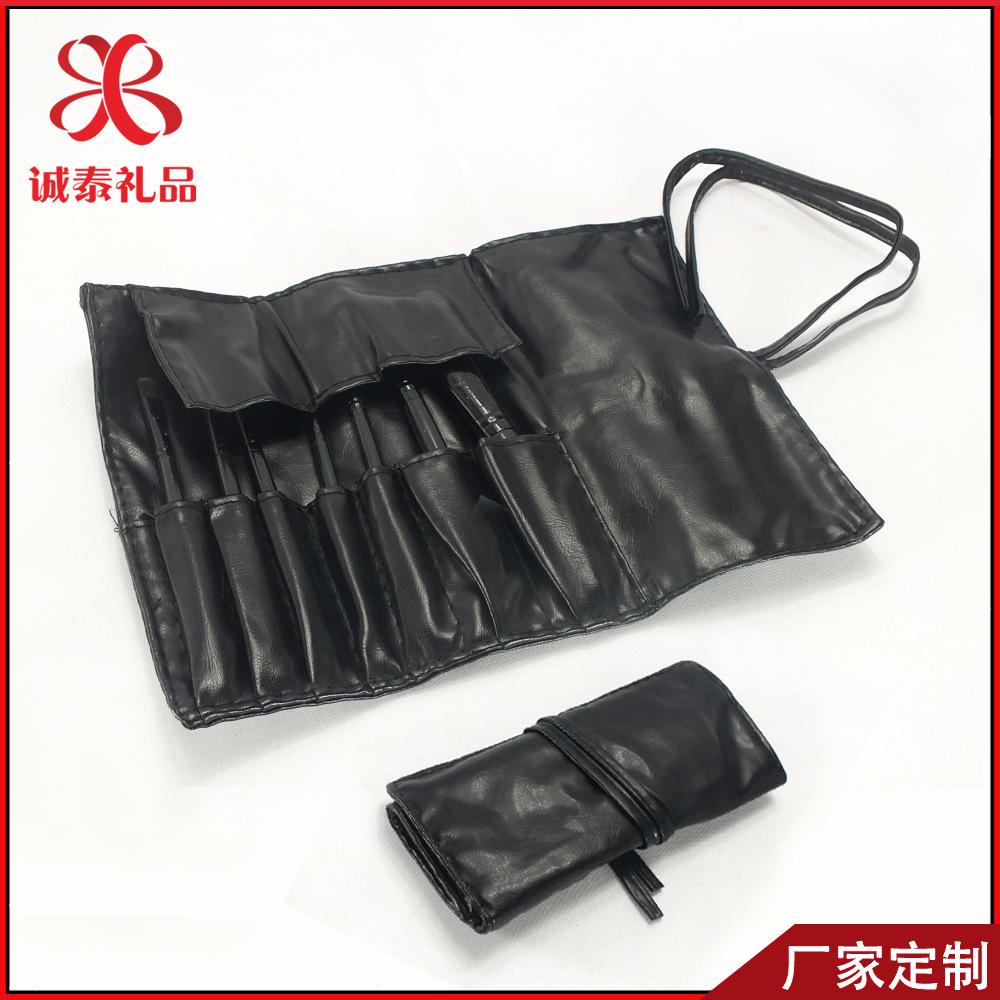 pu makeup brush bag 7 black brush bag makeup brush storage bag beauty kit manufacturer