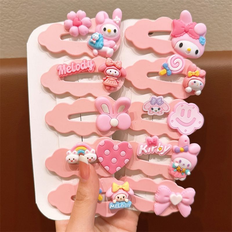 Bestseller 2024 Cartoon new style children's Kuromi Girl bangs side Girl undamaged headwear Hair clip Children's 2024 Cute hair clip detail image 3
