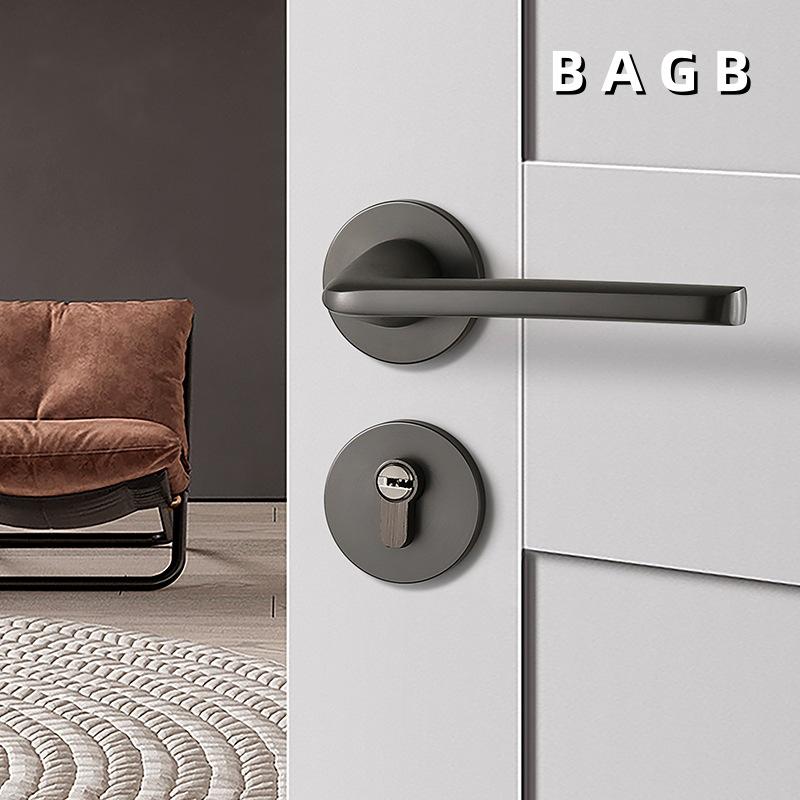 gray door lock black door lock indoor bedroom room door lock wooden door lock simple split lock magnetic mute lock