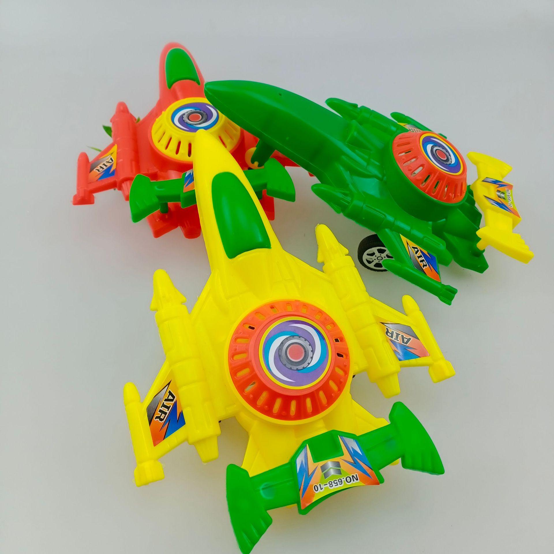 cable plane cartoon toy plane children's line pulling fighter plane stall toy