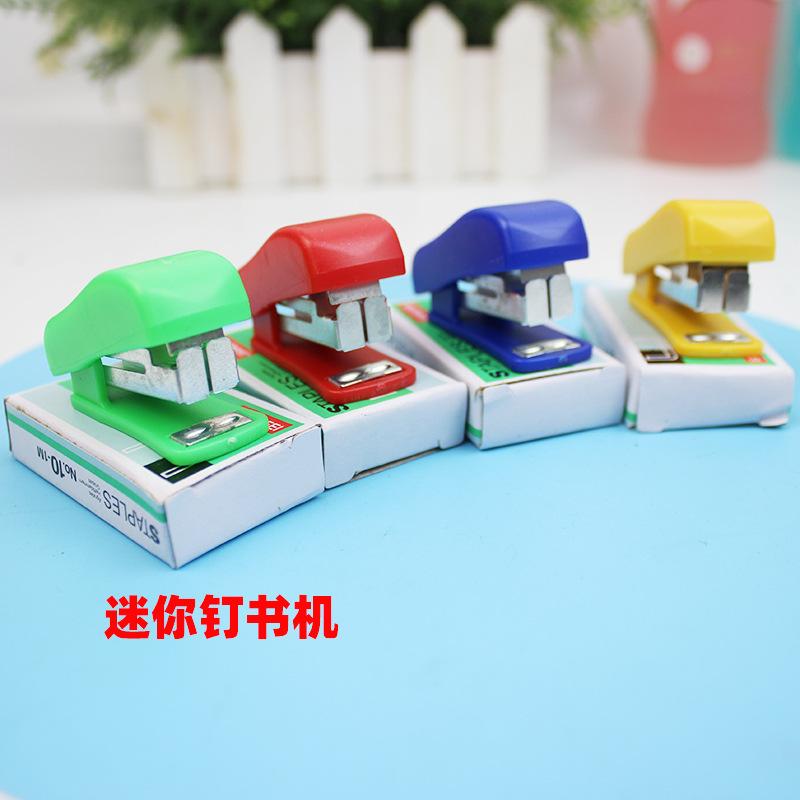 creative cute trumpet bookbinding machine stapler mini stapler children's students' office stationery supplies