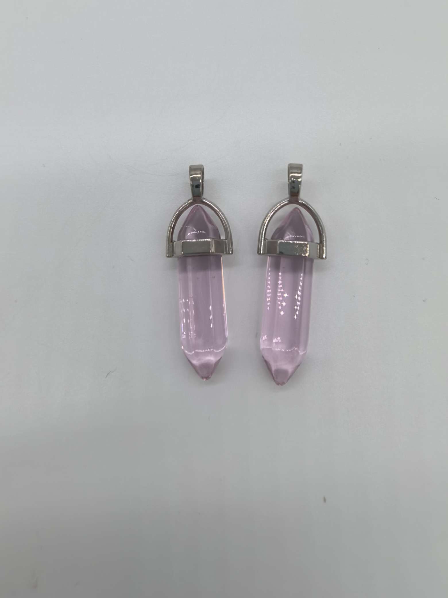 六角柱玻璃子弹头形状合金帽子吊坠半成品项链吊坠钥匙扣吊坠等详情图9