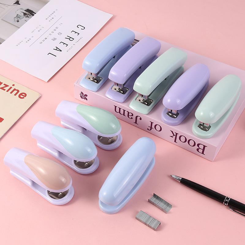 macaron stapler office lightweight labor-saving medium stapling machine multi-functional student medium bookbinding machine wholesale