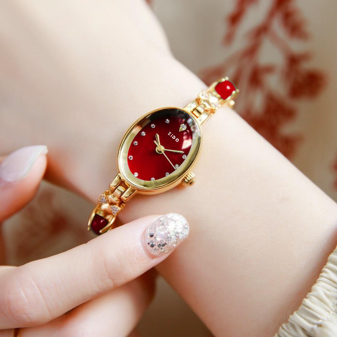 zido brand good-looking simple fashion temperament entry lux quartz diamond waterproof oval 1406 women's watch
