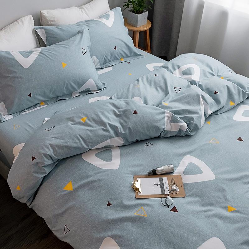 customized four-piece set duvet single dormitory duvet cover bed sheet duvet cover quilt sheet autumn and winter three-piece bedding wholesale