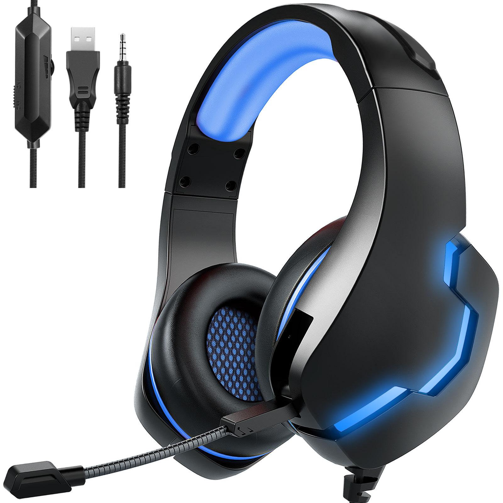 cross-border foreign trade j10 wired headphones computer game with microphone electric luminous ps4 notebook headset