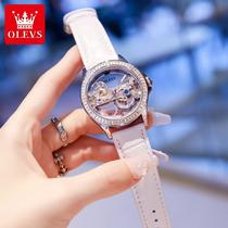 new olevs brand diamond studded hollow mechanical watch women best-seller on douyin light luxury and simplicity fashion ladies watch