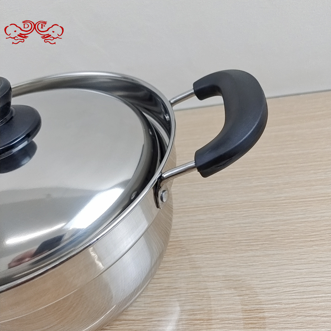 DF99230 stainless steel non-magnetic soup pot, stew pot, double-handled milk pot, thickened soup pot, induction cooker, gas pot, steamer, DF TRADINGHOUSE Specification image