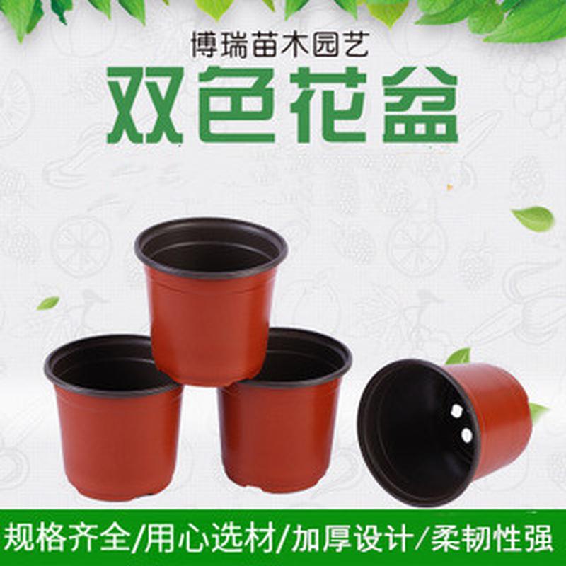 two-color succulent flower pot green plant gardening supplies soft plastic pp simple nursery basin plastic two-color small flower pot