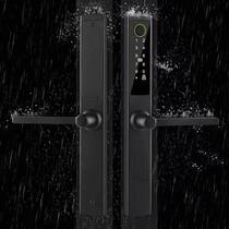 narrow side courtyard waterproof broken bridge aluminum translation sliding door lock through graffiti fingerprint password lock