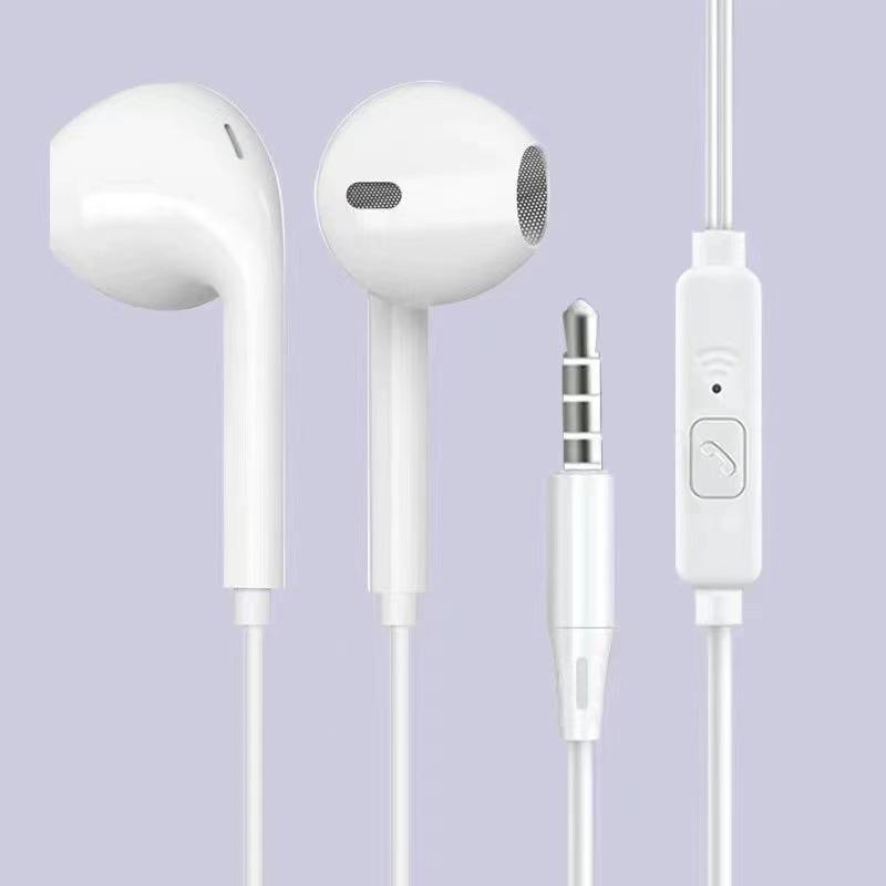 macarons in-ear headphones 3.5mm drive-by-wire with microphone wired headphones extra bass headphones