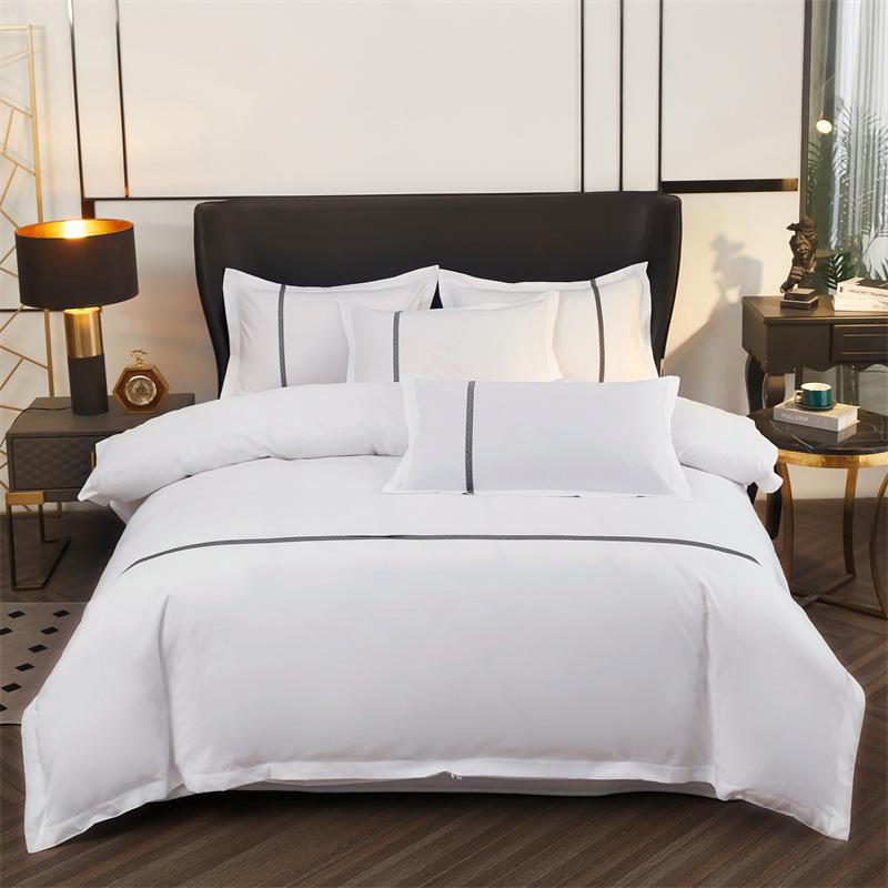 hotel bedding four-piece set white quilt cover quilt full set hotel bed & breakfast dedicated bed sheets quilt