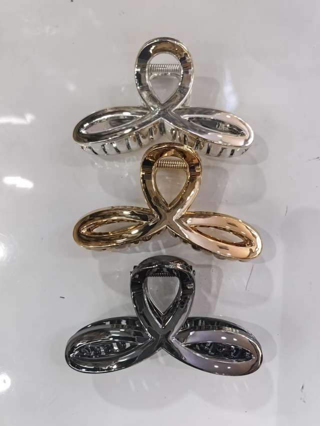 New electroplated product in 2024:9 cm double figure-eight hairpin