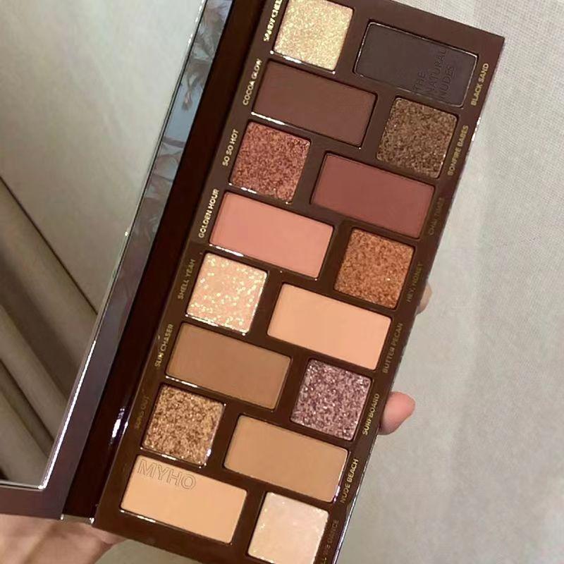 myho california sunset 16 colors eye shadow plate born beauty eye shadow shimmer matte ins internet celebrity same style eye shadow plate