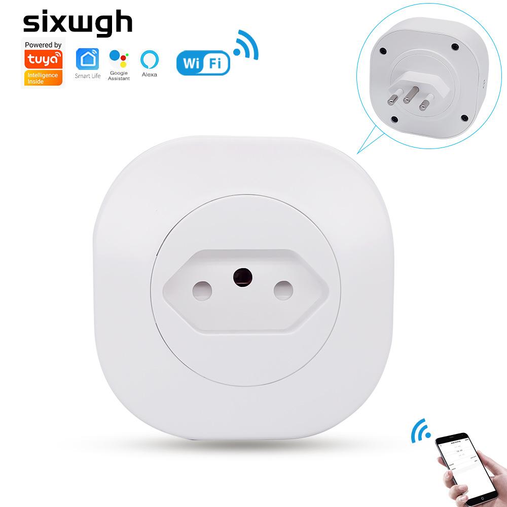 graffiti wi-fi smart socket brazil standard plug alexa voice mobile app remote control timing wireless