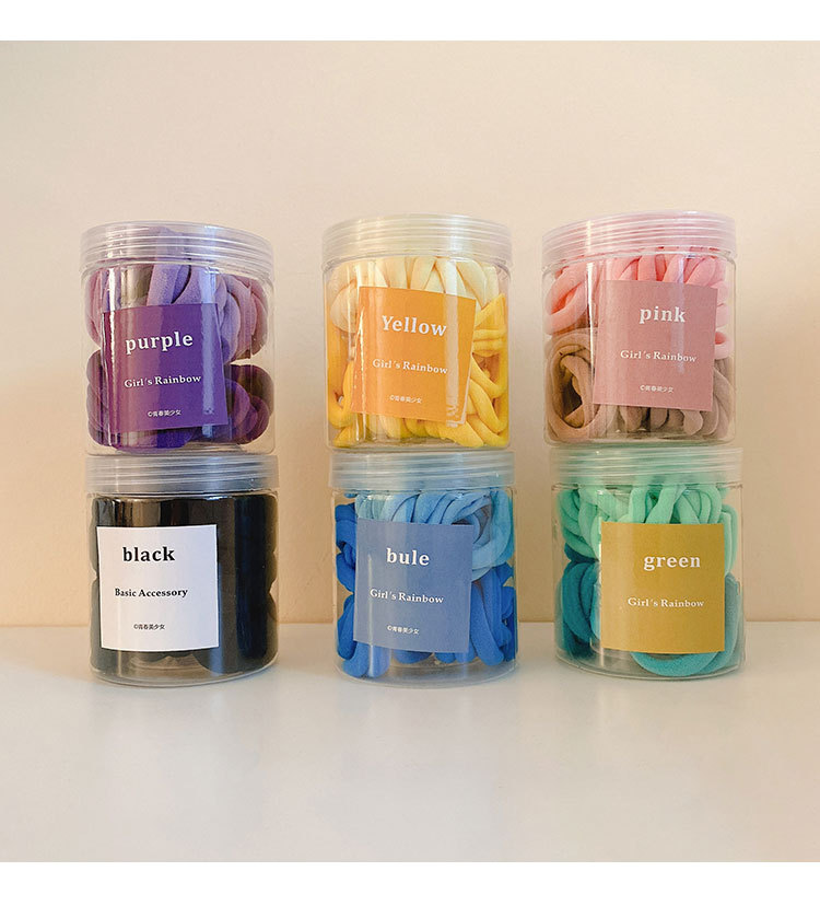 The same style of colorful hair bands as Lin Xiaozhai, candy-colored seamless hair ties, high-elasticity and durable hair ties, leather bands, hair accessories, and teenage towel bands detail image 5