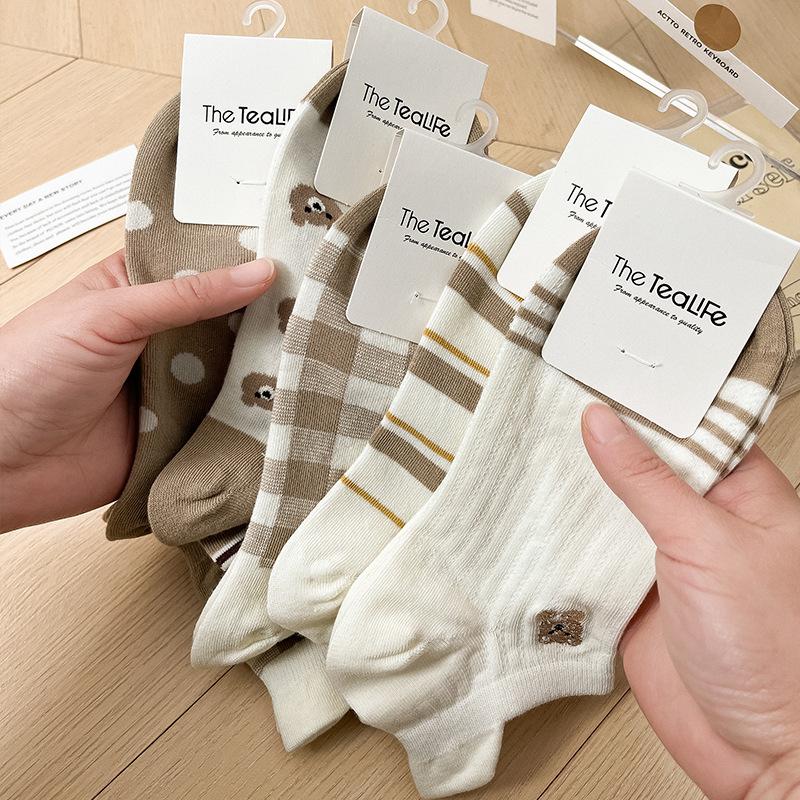 Socks Women's Socks Summer Combed Cotton Boat Socks Thin Low Top Invisible Socks Sports Low Top Women's Boat Socks One Piece Dropshipping