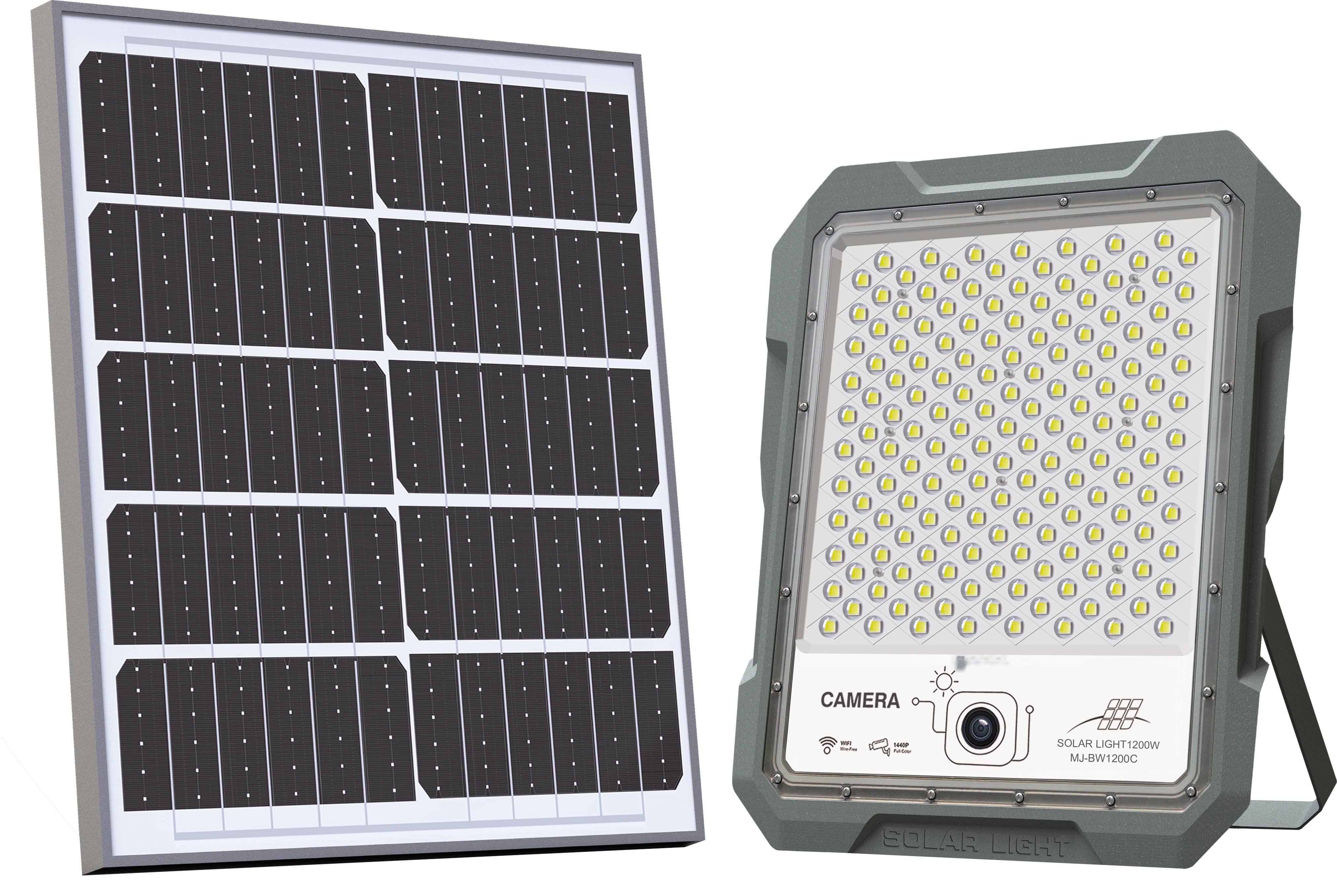 太阳能灯户外庭院太阳能投光灯 光学透镜-突破者-监控款详情6