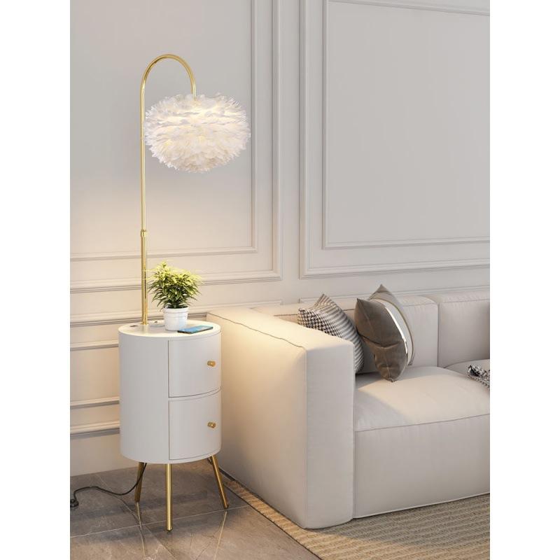 nordic style feather bedroom floor lamp living room sofa edge storage cabinet lamp atmosphere coffee table floor lamp