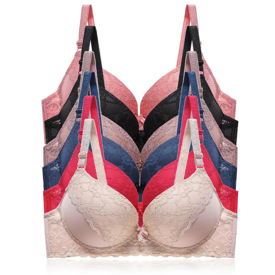 hot-selling lace sexy adjustable bra foreign trade gathered thin bra underwear europe, america, middle east and south america