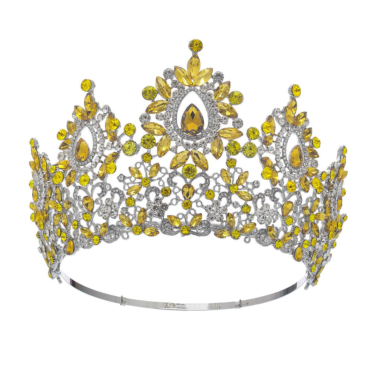 新娘头饰饰品 塑料皇冠 花瓣装饰 发饰 优雅新娘皇冠 婚礼必备品 高贵不贵详情图8