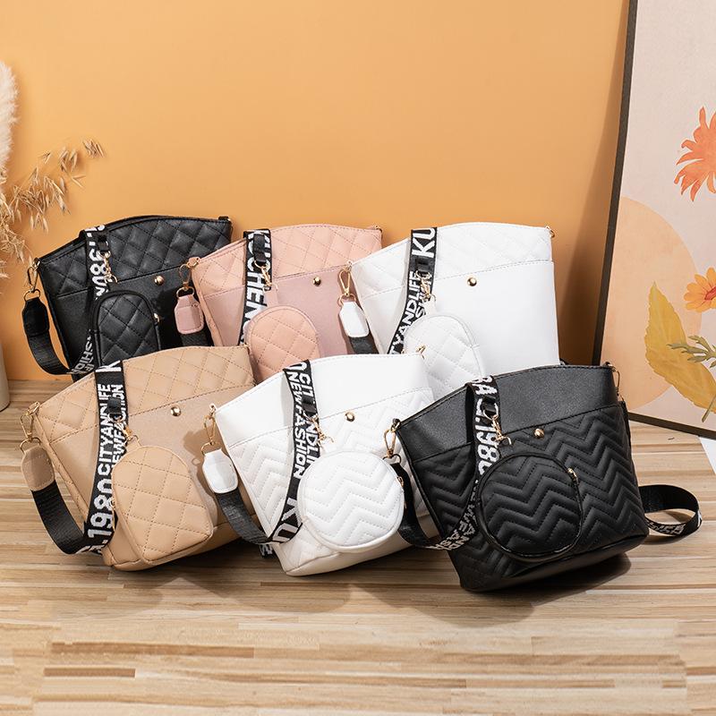 Bag Large Capacity Women 2023ladies Handbags All-Match Ladies Bag Shoulder Bag Advanced Texture Bucket Bag