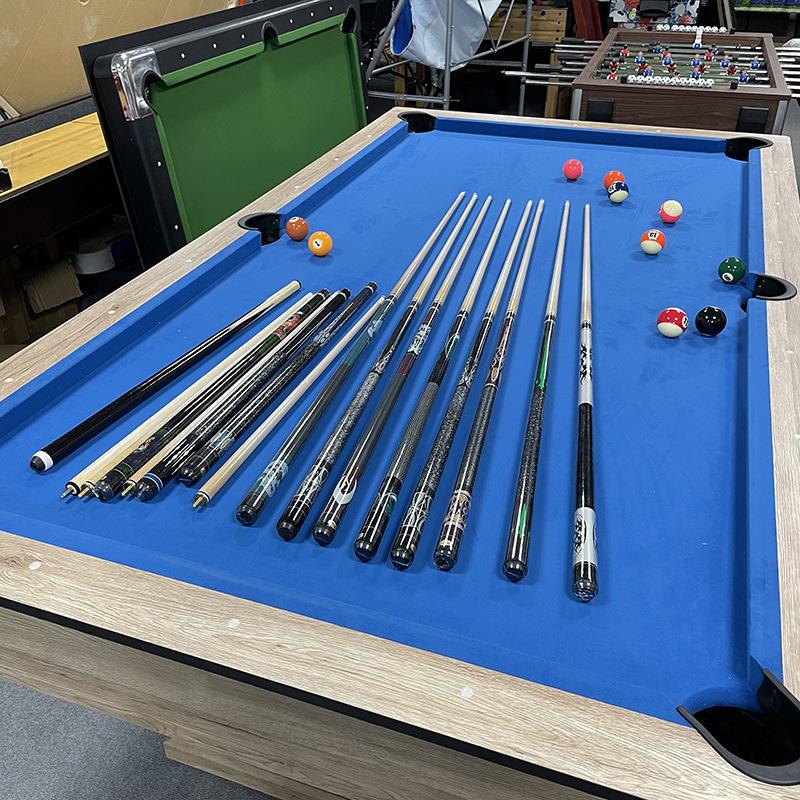 factory direct sales stock american big head billiard cue 1/100.00g section billiard cue chinese nine ball solid wood billiard cue