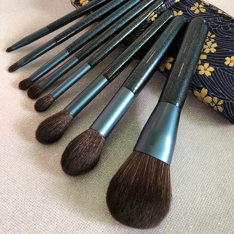 8 indigo makeup brush set soft hair face powder blush brush makeup brush manufacturers supply spot goods