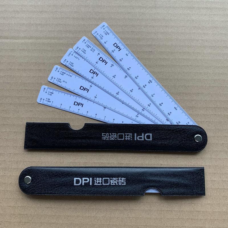 fan-shaped scale for office use fan-shaped design ruler for studio fan-shaped folding rules pvc a folding ruler