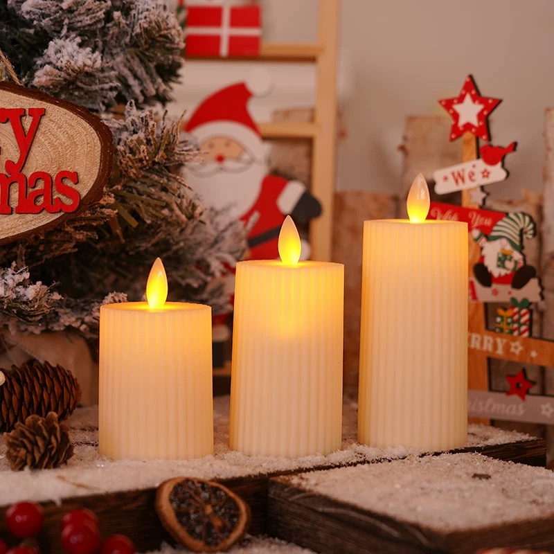 Simulated bullet-shaped long pole LED electronic candles, wedding banquet party decoration, smokeless Christmas birthday decoration candles, scented candles, Christmas tree candles, happy birthday candles, foreign candles, beautiful white candles Specification image