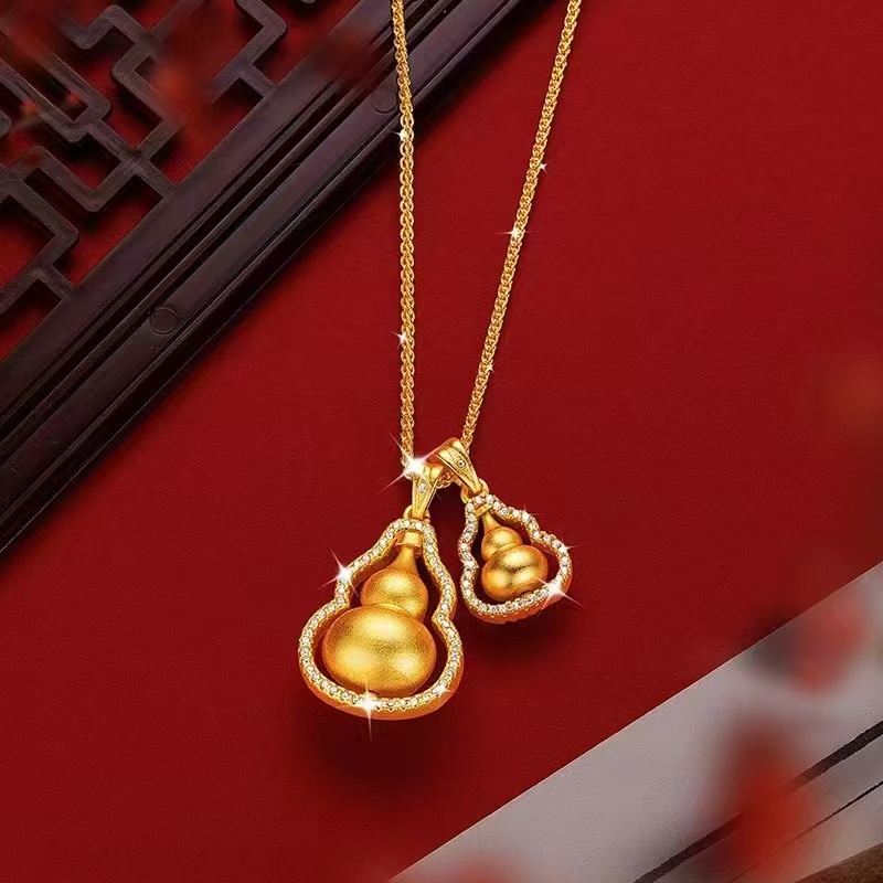 金刚项链葫芦时来运项链套链沙金项链沙金吊坠可进店选