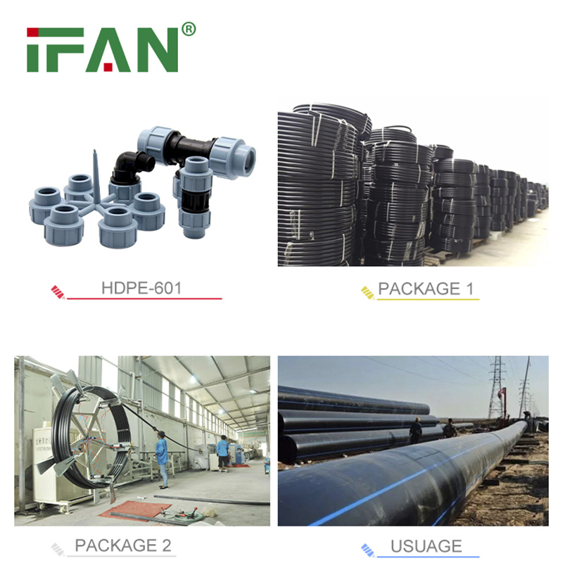 IFAN 601 Poly Quick Connect Female Tee PE PP Pipe Fittings 白底实物图