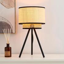 japanese-style rattan bamboo lamp bedroom bedside living room floor lamp quiet style retro bed & breakfast study dining table lamp