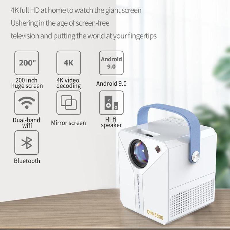 q96e300 single shadow smart projector lcd projector home projector android projector 4k home projection