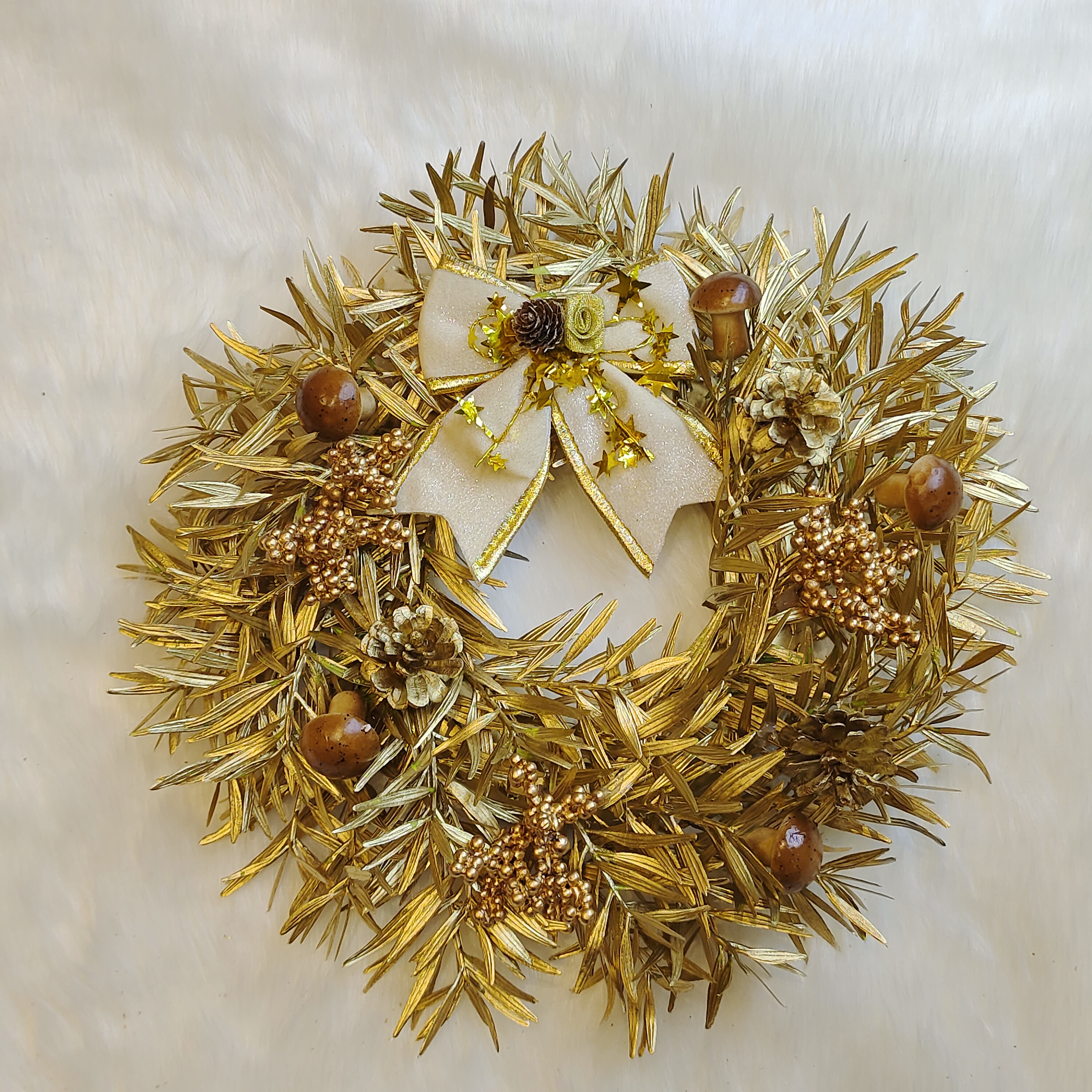 圣诞装饰品家居布置门挂喷漆花环装饰挂件