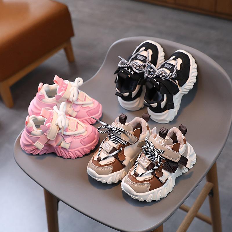 spring and autumn new child kid dad shoes boys' sports shoes girls' leather running shoes children toddler shoes fashion