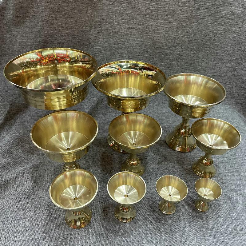 pure brass butter lamp holder changming lamp candlestick candle copper butter cup buddha supplies buddha lamp decoration