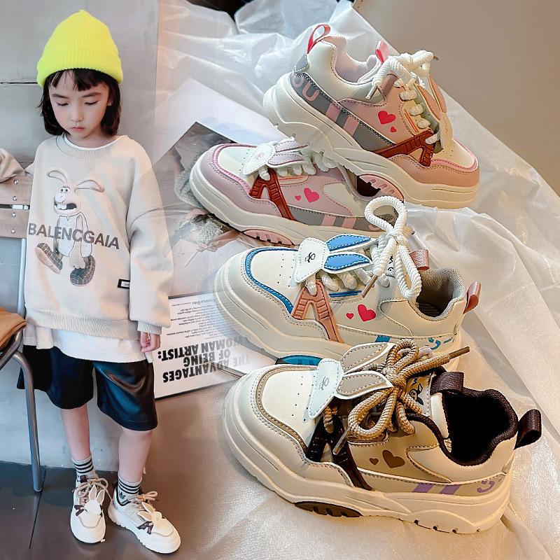 girls' sneakers 2023 autumn new boys' medium and large kids shoes children's leisure sneaker little girl non-slip shoes
