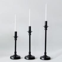 black candlestick wrought iron vintage dining table decoration wedding ceremony simple home decoration candlelight dinner three-piece set