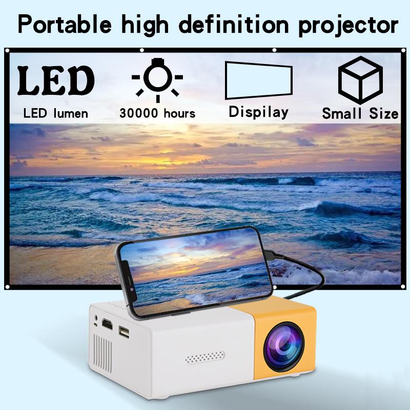 projector yg300 hd mini led projector for home use mobile phone miniature portable projector popular cross-border