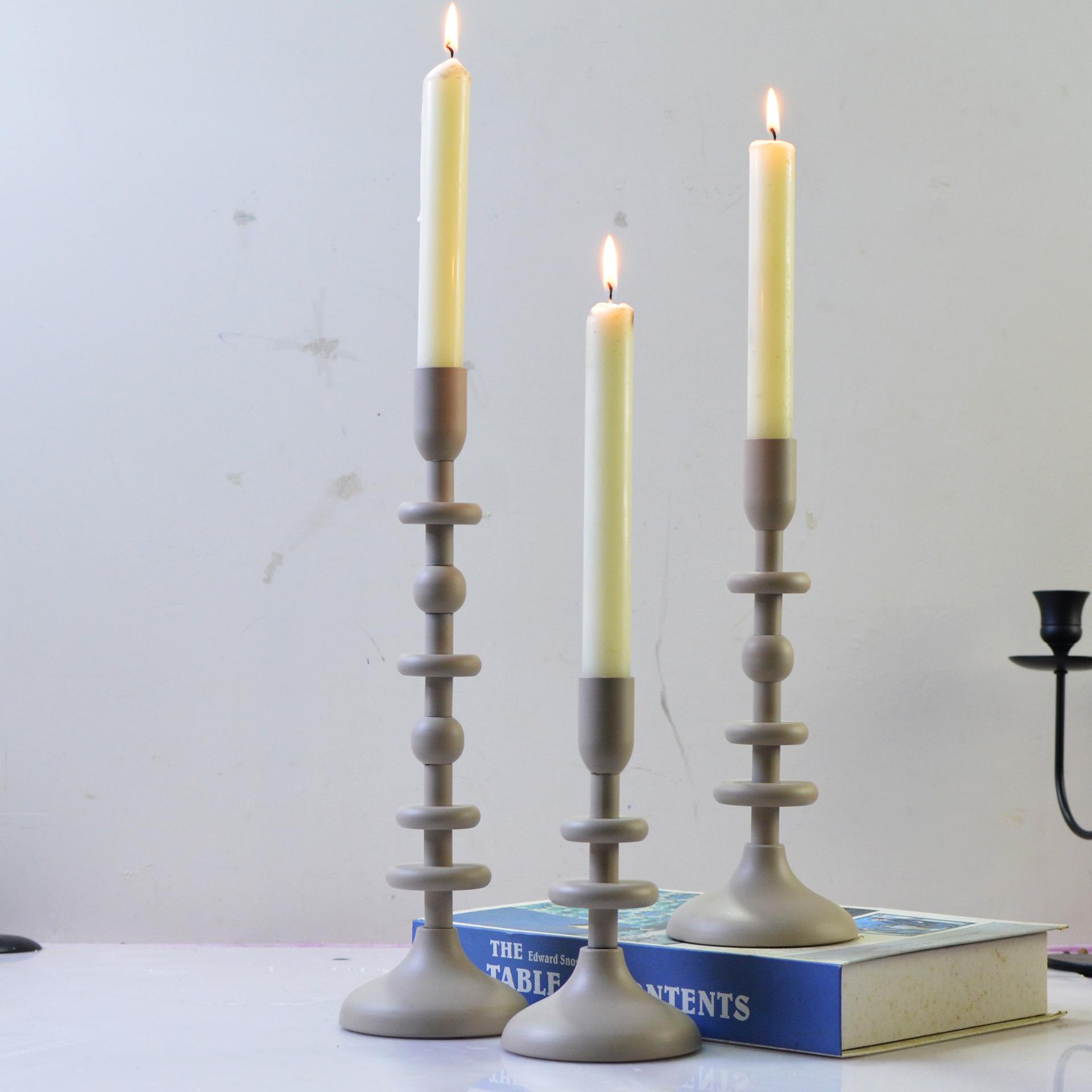 american single head candle holder wedding iron romantic small ball decoration candlelight dinner candlestick western food candle holder