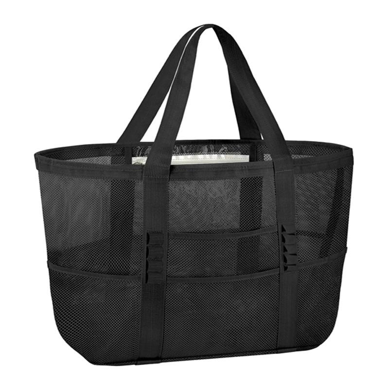 cross-border large beach bag mesh portable storage bag travel beach storage bag toy slippers storage bag in stock