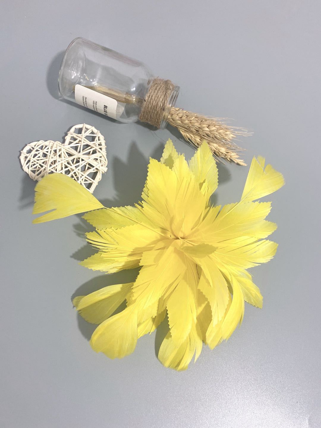 鹅毛胸花DIY手工配饰复古欧美西装胸针头花饰品羽毛铁丝花辅装饰1